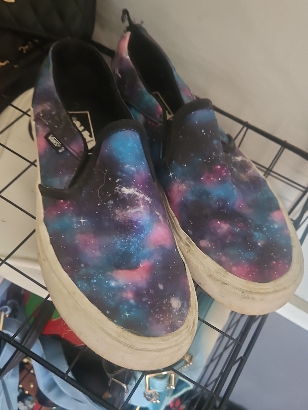 Vans Galaxy Print Slip-On Loafers - Blue, Purple, Pink, Black